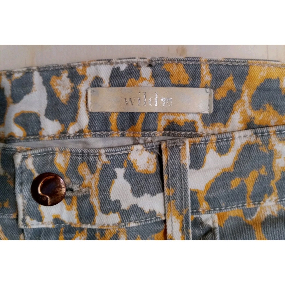 Joe's Jeans Leopard Gold Sparkly Geometric Trim $189. Ankle Mid Rise 32 - Picture 7 of 12